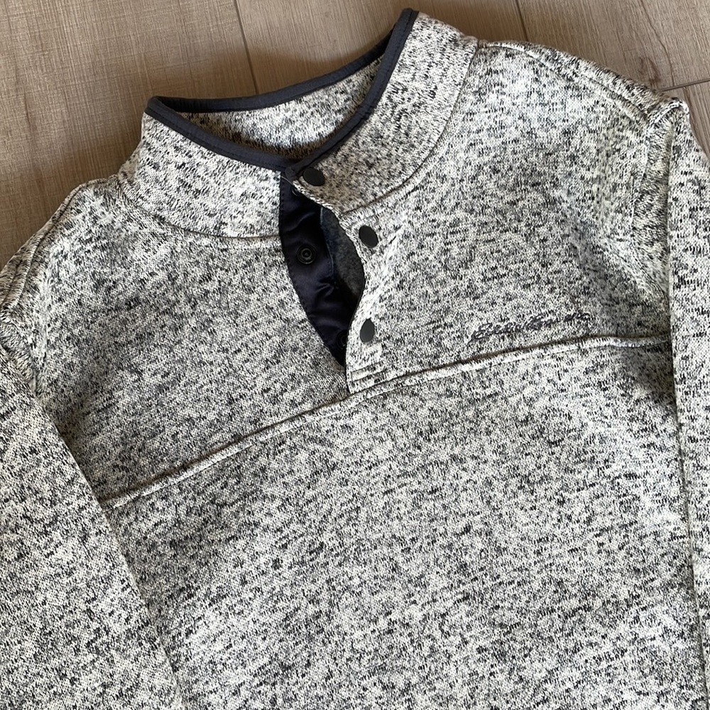 Eddie Bauer Mens pullover heathered gray sweater - Picture 2 of 4
